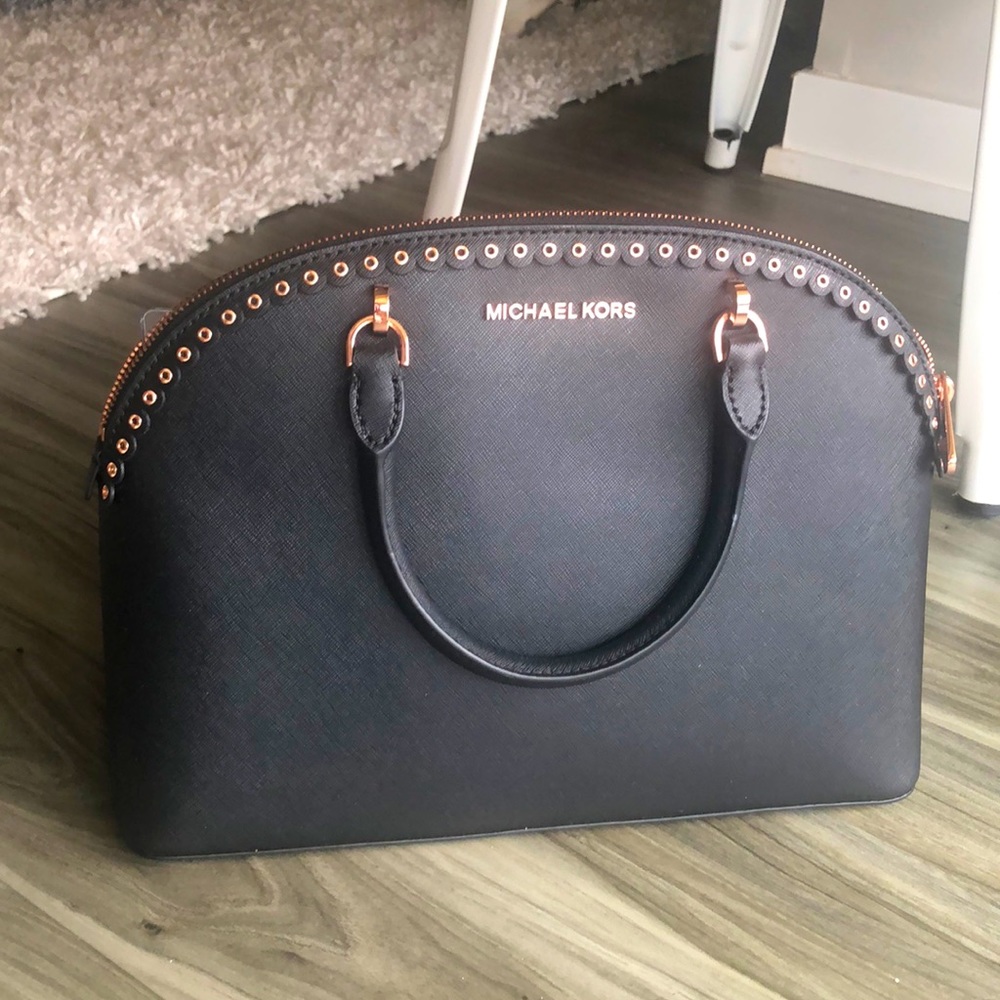 NWT!! Black and Rose Gold MK Satchel